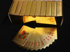 Gold Foil Euro Playing Cards - Waterproof Plastic Set