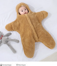 Cozy Starfish Plush Baby Jumpsuit