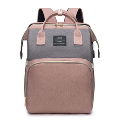 All-in-One Convertible Diaper Bag Backpack with Integrated Sleep Pod